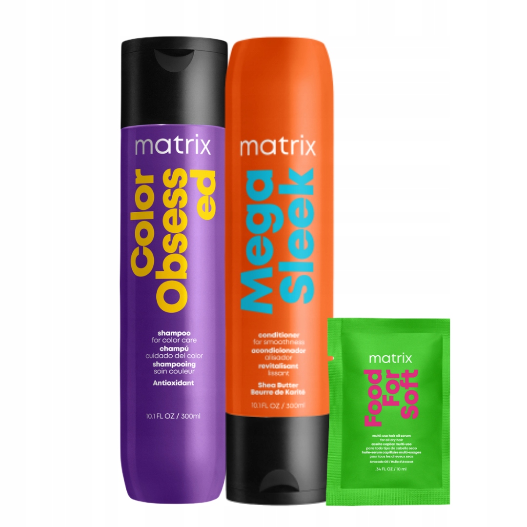 Matrix Color Obsessed szampon do włosów farbowanych, Sleek odżywka