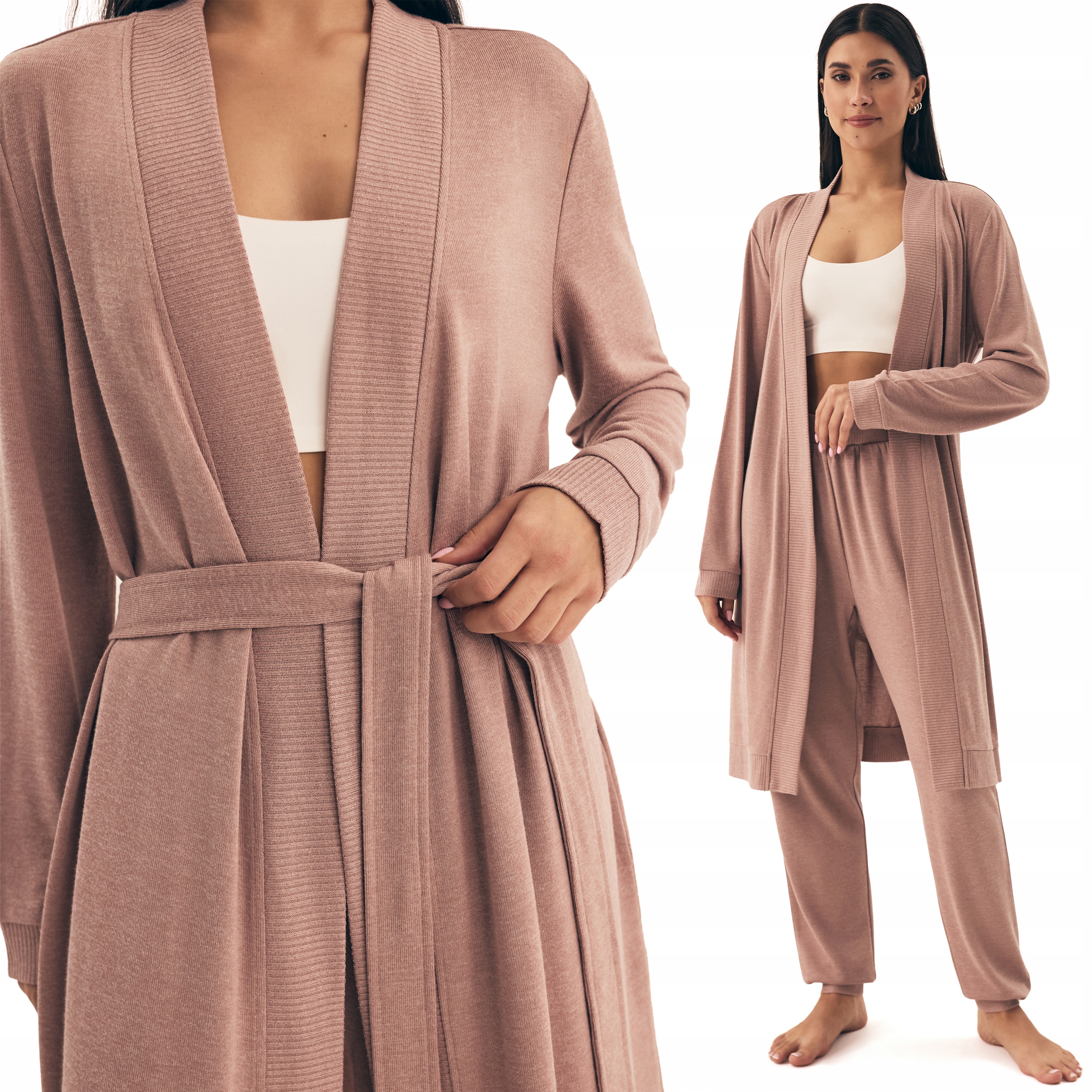 Dámský župan na zavazování v pase, dlouhý Henderson Boar XL/XXL