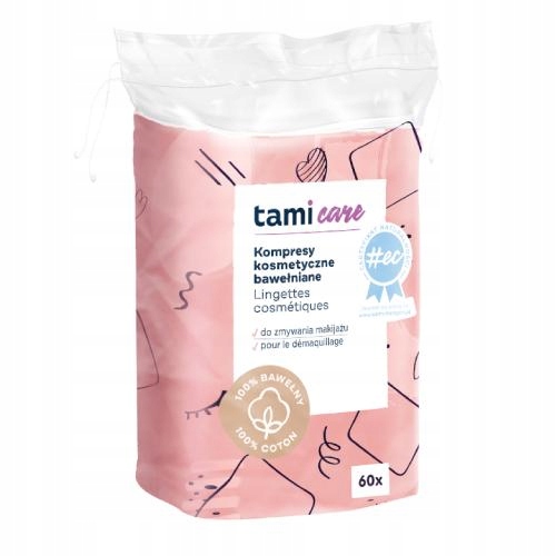 

Tami Care Bawełniane kompresy kosmetyczne, 60szt.
