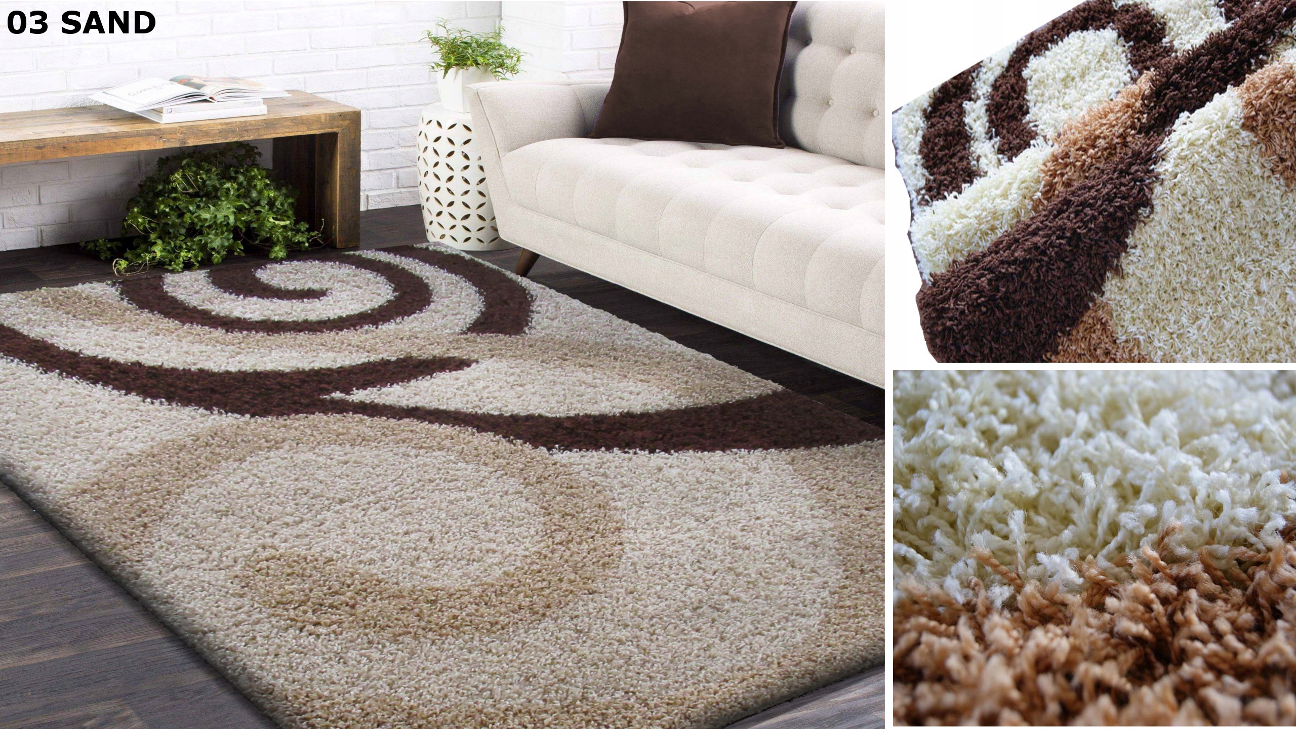 DYWAN SHAGGY 120X170 WZORY KOLORY + GRATIS Marka inna