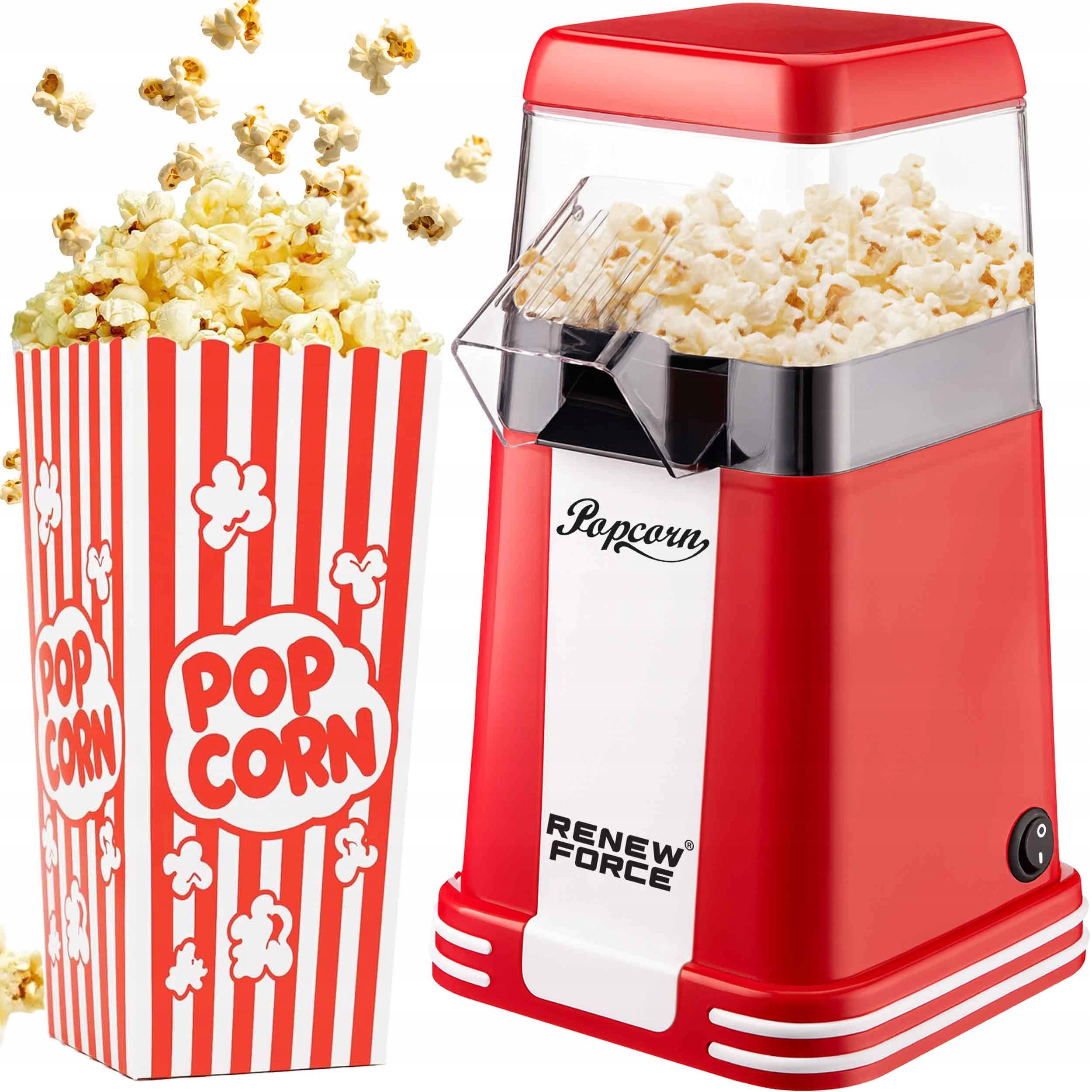 Maszyna Do Popcornu Domowa Urządzenie Maszynka Mini Beztłuszczowa 1200W
