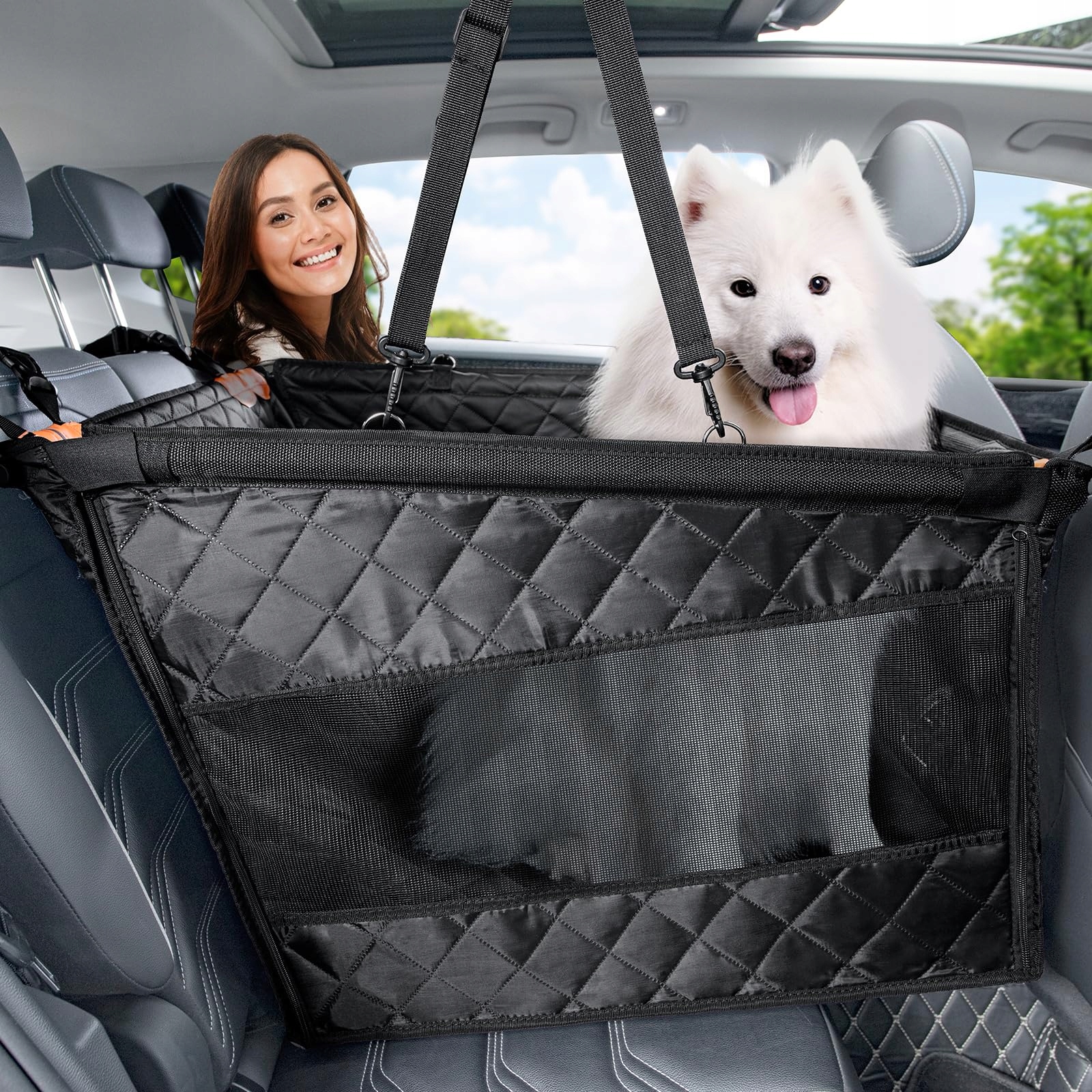 Levně Pecute Zesílené voděodolné autosedačkové křeslo pro střední a velké psy