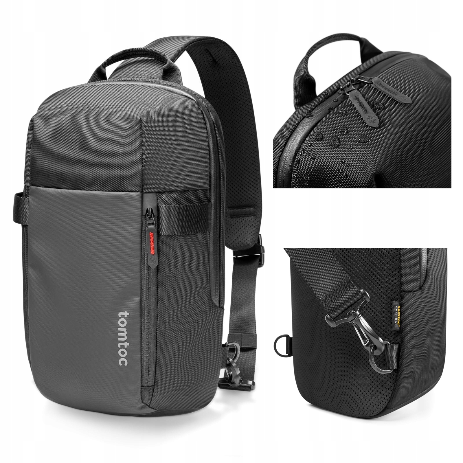 Batoh na jedno rameno Tomtoc Navigator-T24 Materiál Voděodolný Černý