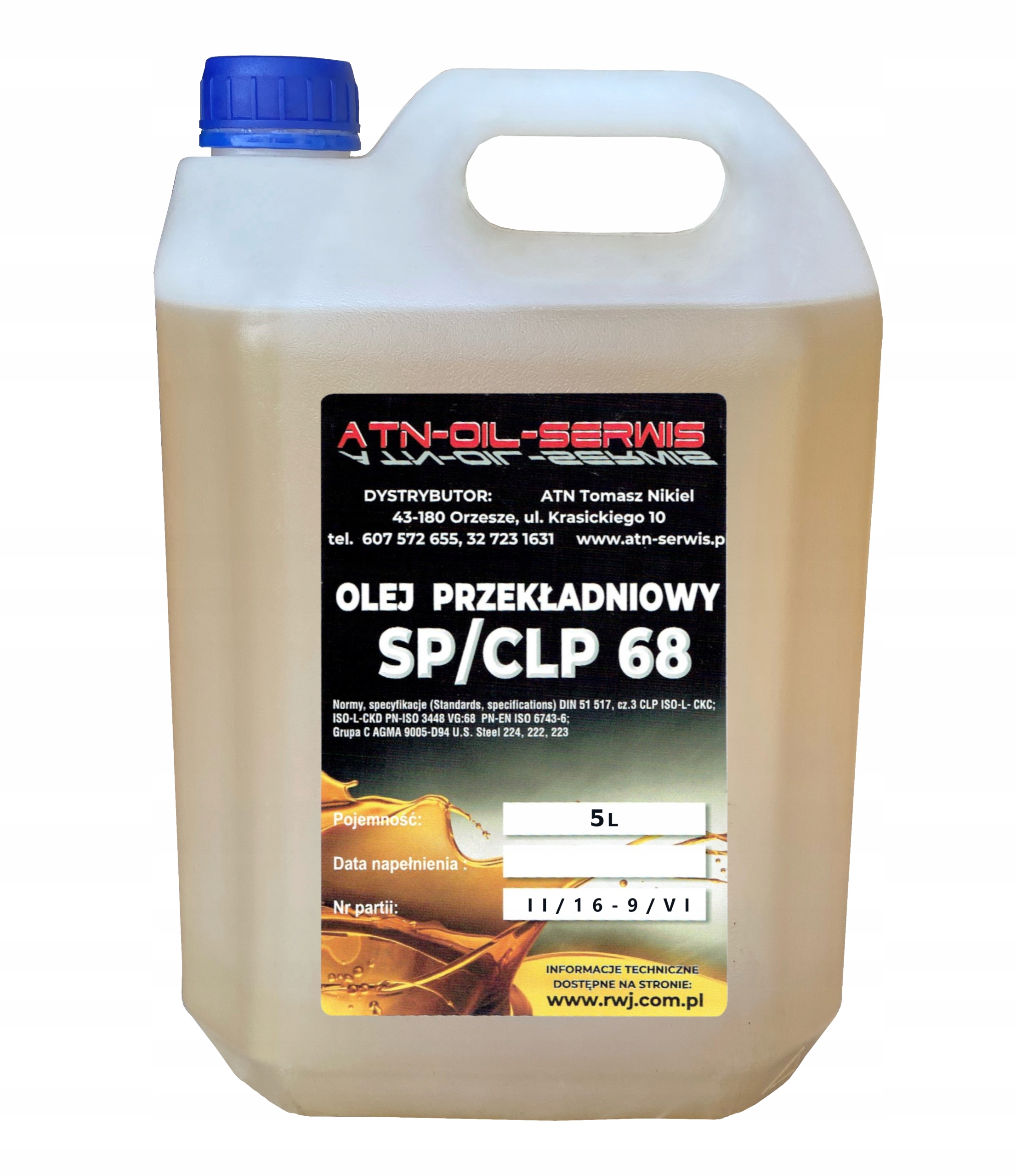 

Olej Przekładniowy Transol Clp 68 5L