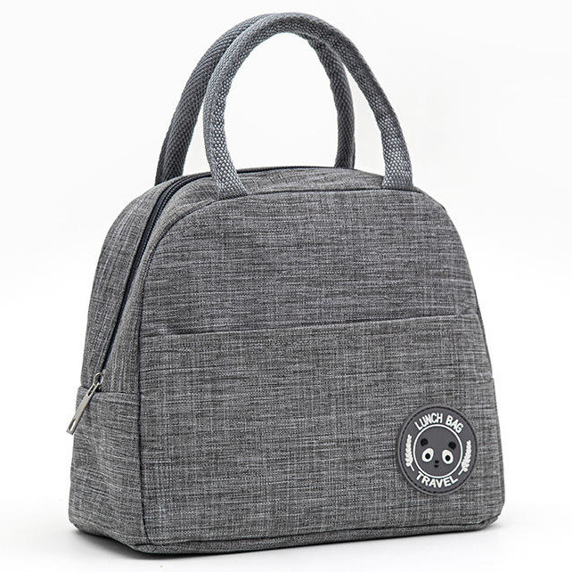 TORBA TERMICZNA ŚNIADANIOWA IZOLACYJNA NA JEDZENIE SZARA