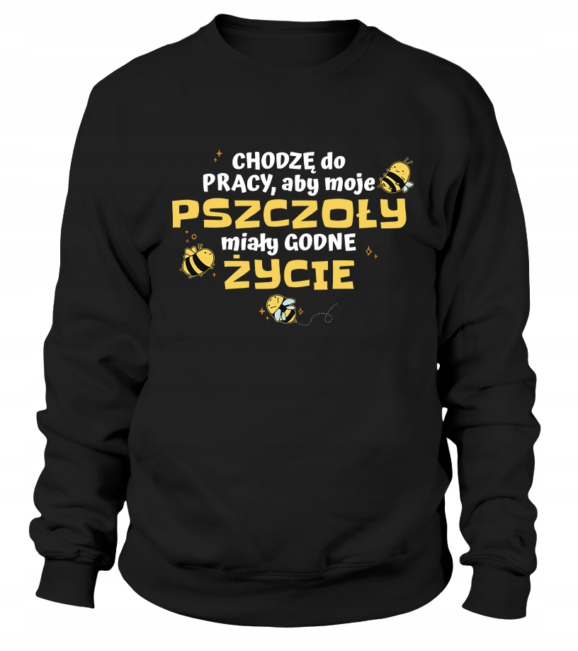 Pánská Mikina Včely Chodím do práce 3XL Černá Pro něj Chlapa Manžela Chlap