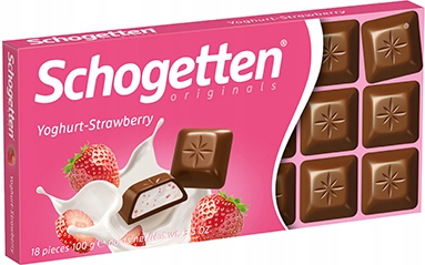 Czekolada mleczna SCHOGETTEN YOGHURT-STRAWBERRY