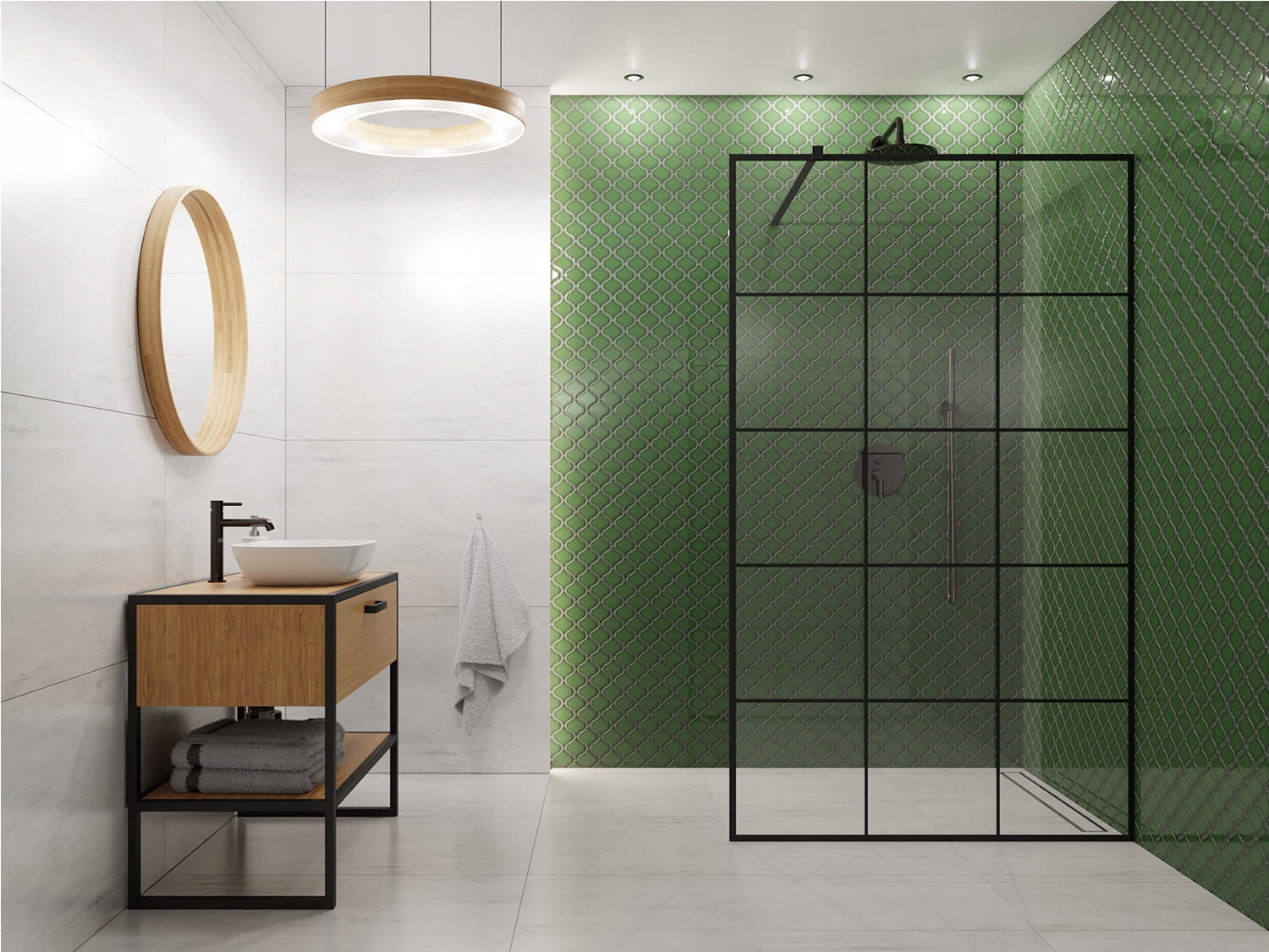 MOZAIKA CERAMICZNA ARABESKA DEEP GREEN ZIELONA Marka Szklane Mozaiki