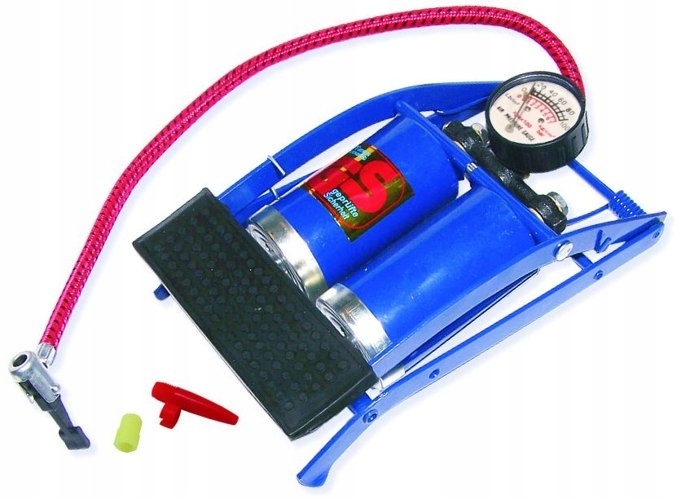 POMPKA NOŻNA Z MANOMETREM 2 CYLINDRY Marka Maan