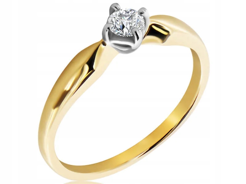 Klasický prstýnek s briliantem ve zlatě 585 r20 jako dárek