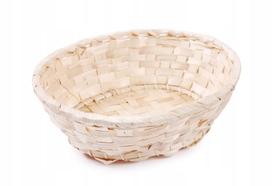 OWALNY KOSZYK BAMBUSOWY NA STÓŁ PIECZYWO OWOCE PREZENTOWY 21x17x7 cm