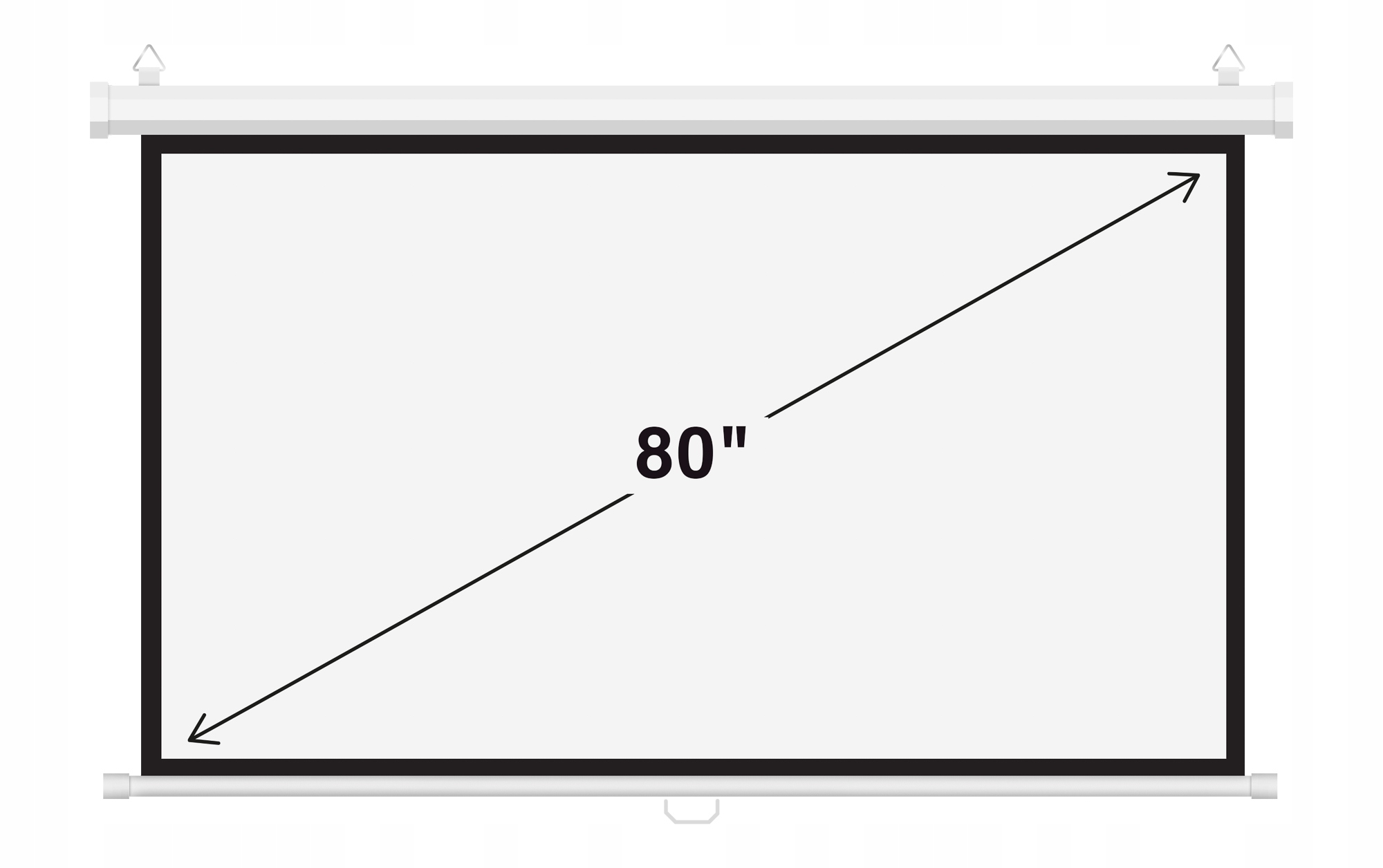 Ekran Projekcyjny 80 Cali Do Projektora Rzutnika Biały 16:9 Camrock Matte