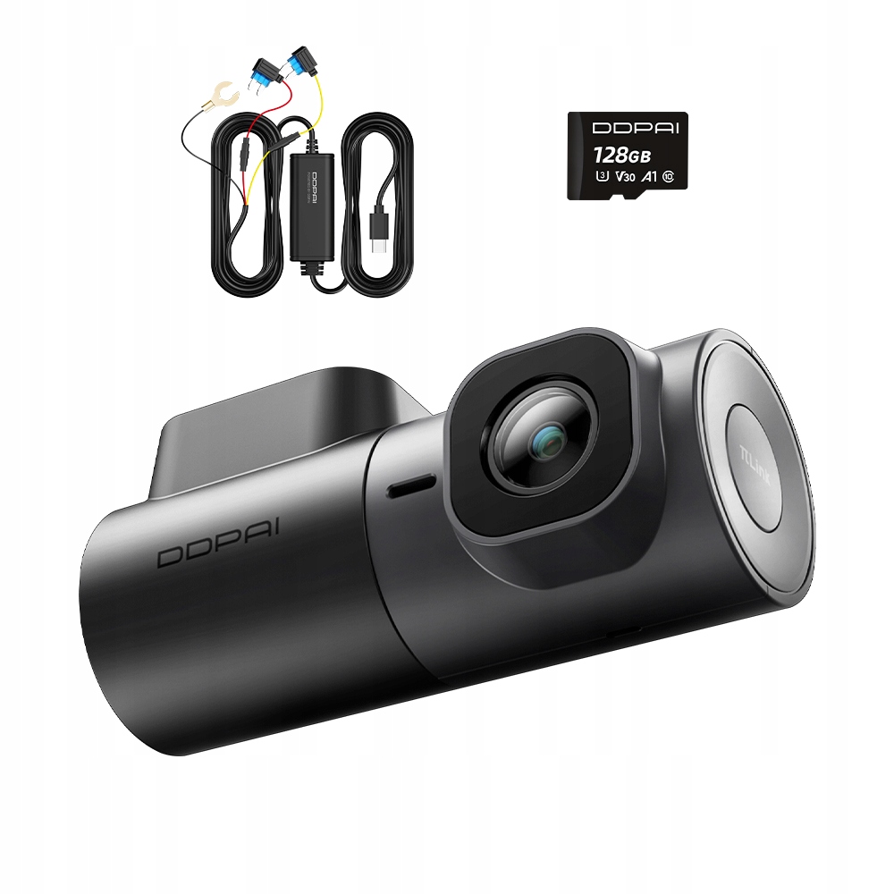 Automobilová Kamera Ddpai Videorekordér MINI2X 2K Qhd 128GB Hardwire Kit