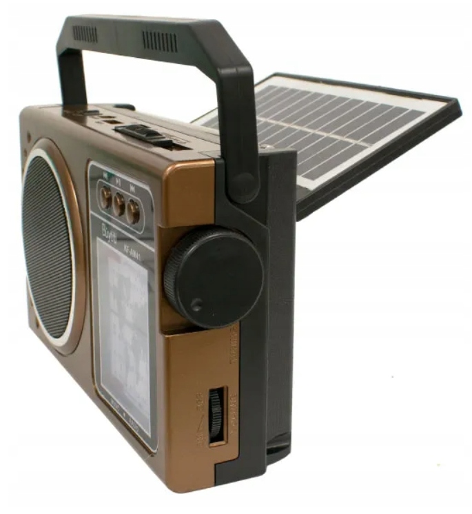 Radio FM przenośne solarne USB micro SD Bluetooth