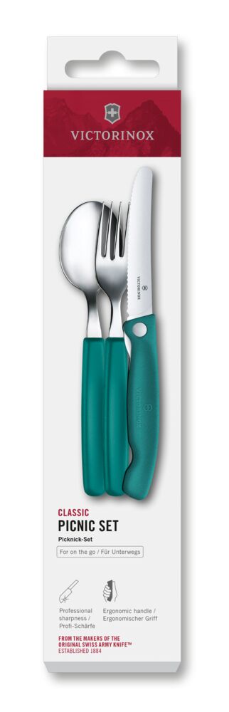 Swiss Classic, picnic set, 3pcs, green