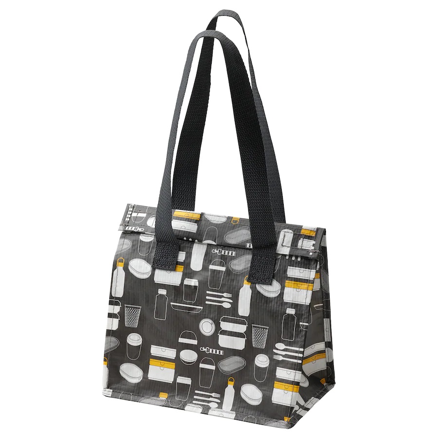 

Ikea Fladdrig Torba na lunch 25x16x27 Szary Wzór
