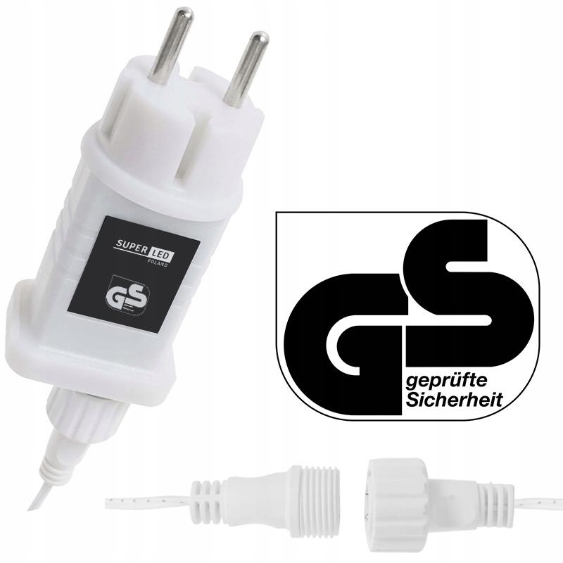 LAMPKI ZEWNĘTRZNE SOPLE 500 LED 22,5m BIAŁE CIEPŁE GIRLANDA IP44 + PILOT Marka SuperLED