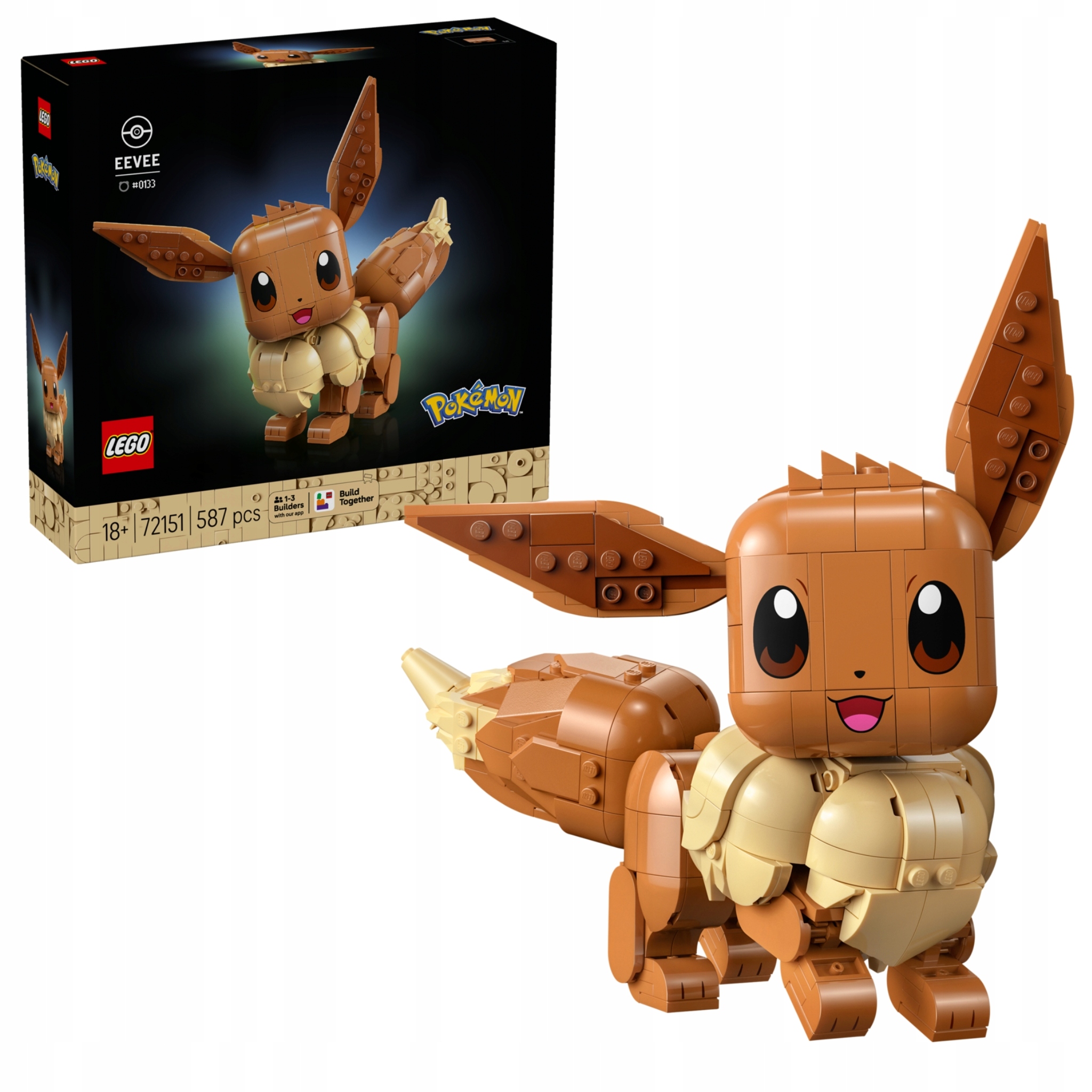 Lego 72151 Pokémon Eevee Sada kostek pro dospělé Pohyblivá figurka 18+