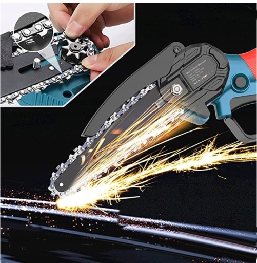 PIŁA ŁAŃCUCHOWA AKUMULATOROWA PIŁA ŁAŃCUCHOWA 6 CALI + BATERIE×2 Długość prowadnicy 10 cm