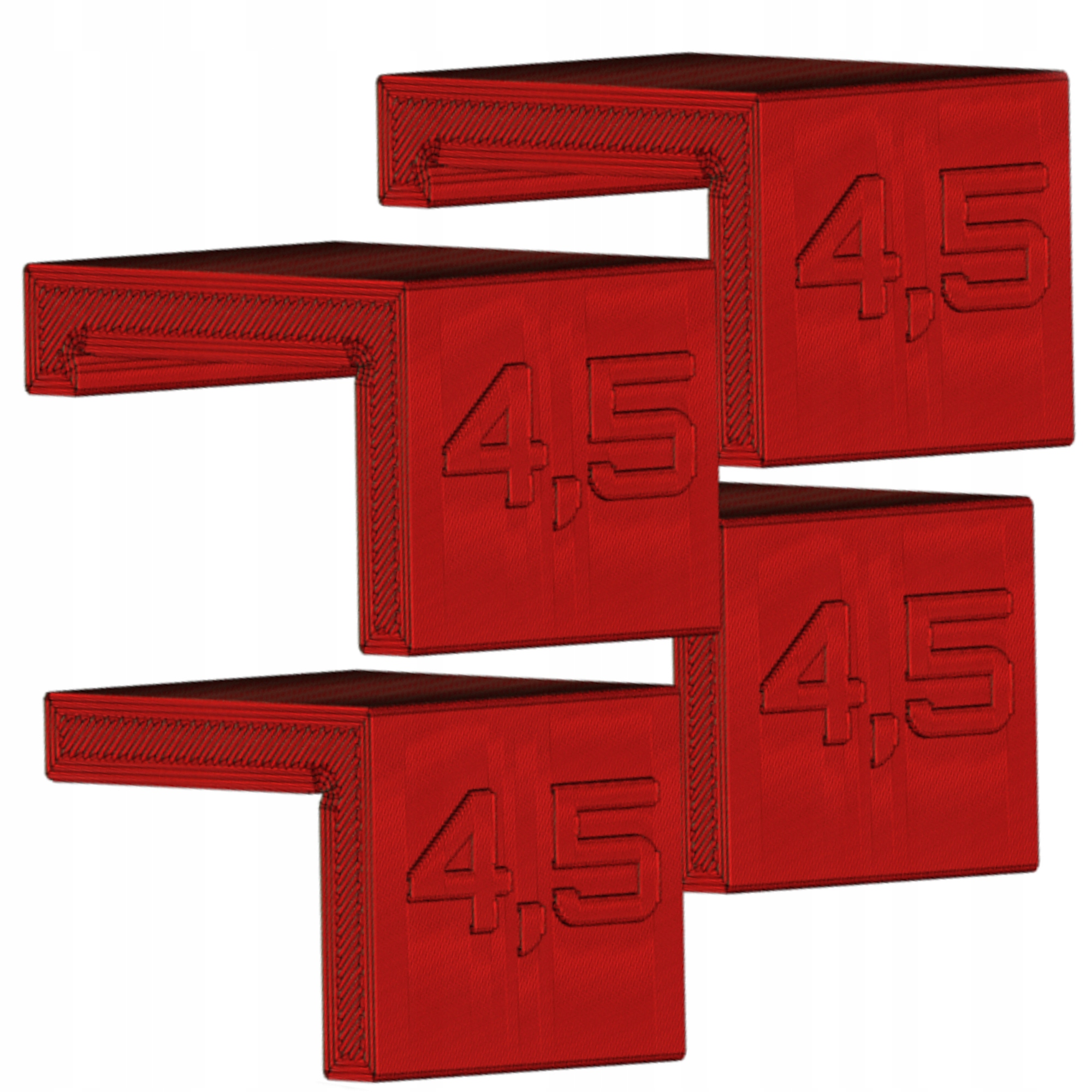 

4x Dystanse do regulacji frontów 4,5mm Czerwone