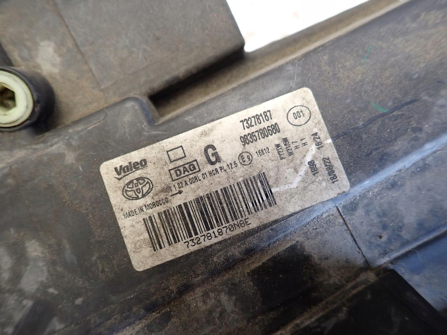 light front front left TOYOTA PROACE CITY 2019- 9835780680