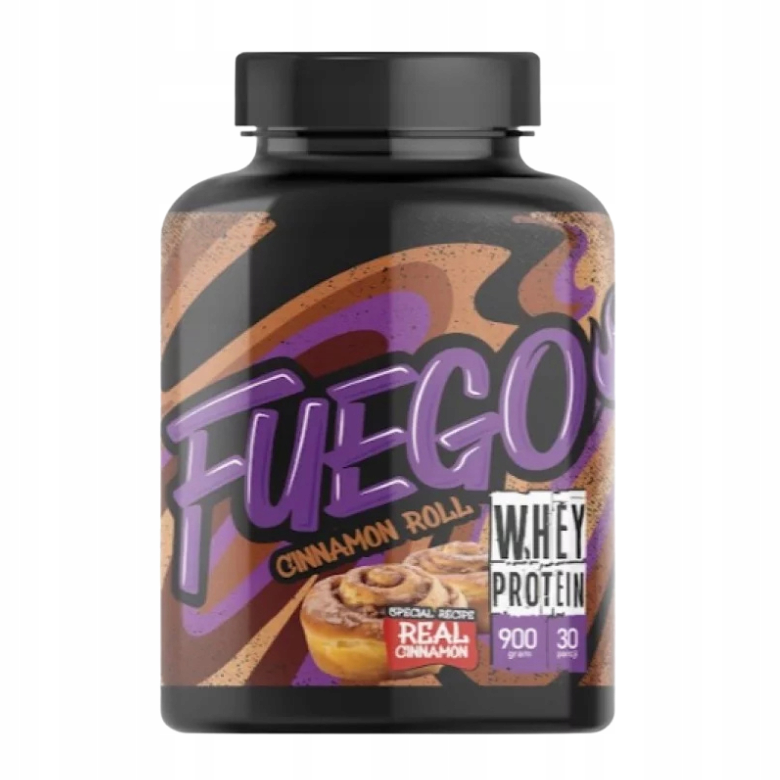 Bílkoviny Whey Protein Syrovátka 900 g Doplněk Stravy Regenerace Masa Cinnamon Fuego