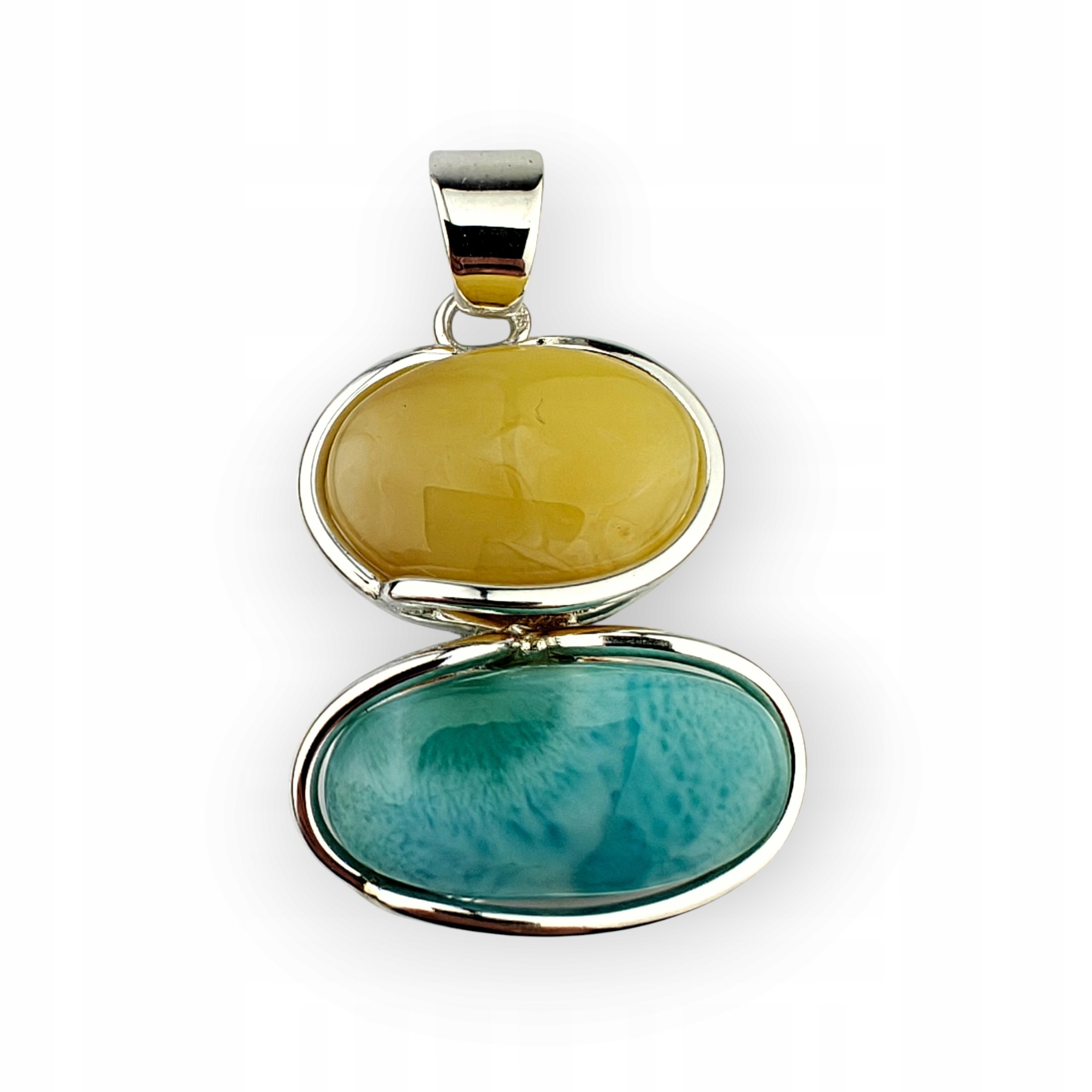 Unikátní přívěsek Jantar & Larimar – Spojení přírody a magie