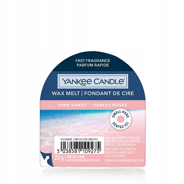 Yankee Candle Wosk Pink Sands 8h Nowe Opakowanie