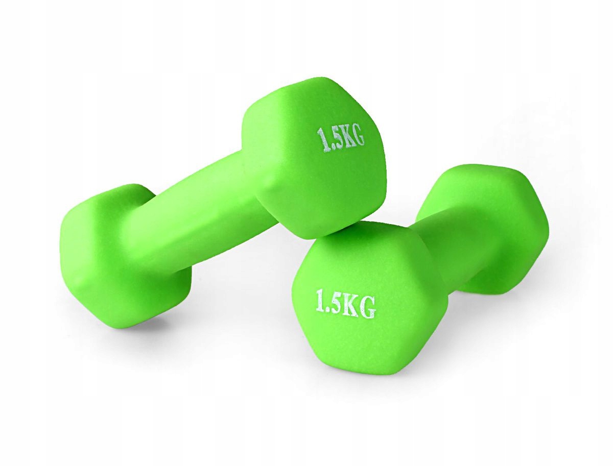 

Zestaw Hantelki Hantle Ciężarki winylowe 2x1,5 kg
