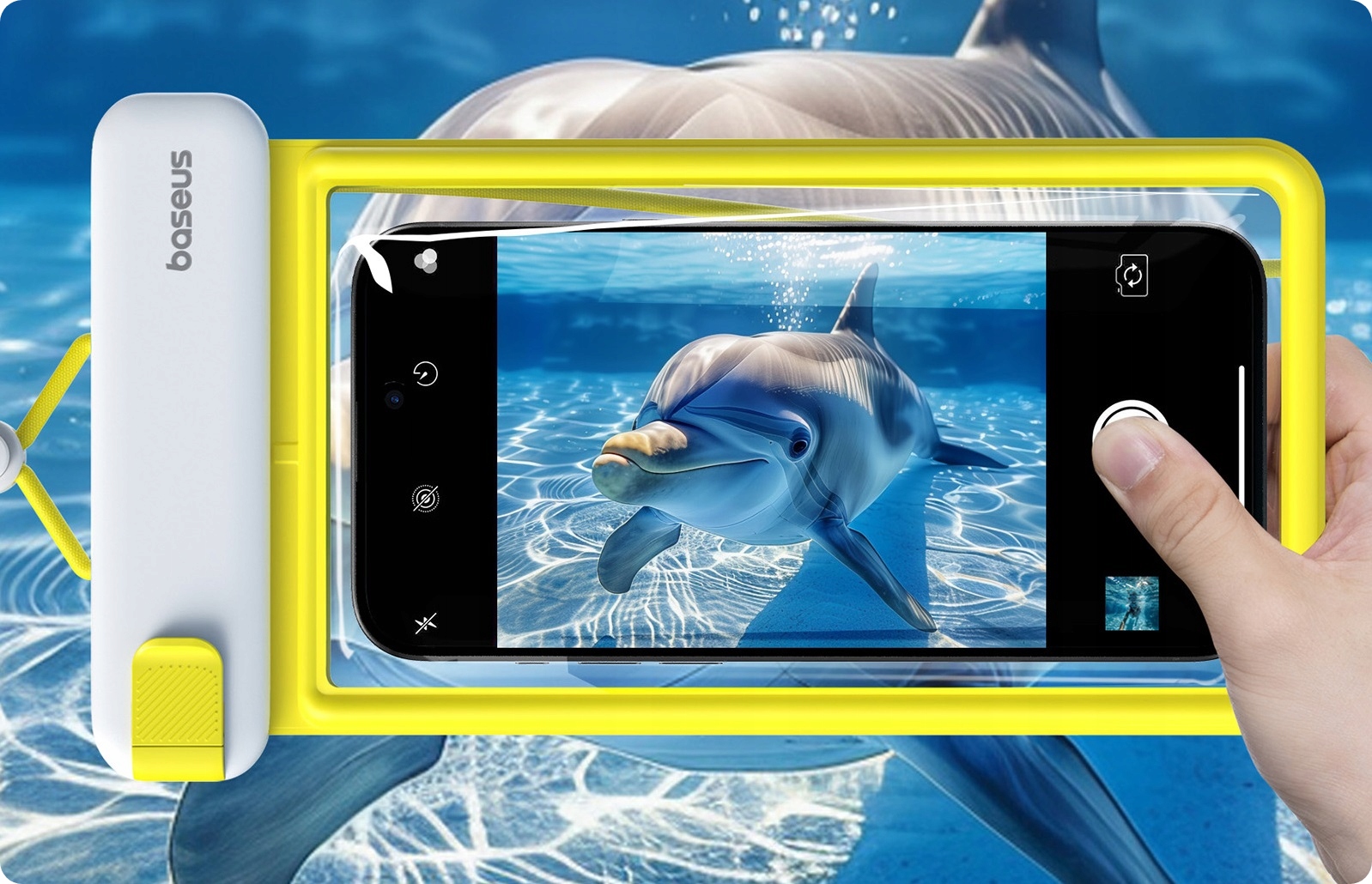 BASEUS WODOODPORNE ETUI POKROWIEC CASE NA TELEFON DO 7.2&quot; DOKUMENTY DO WODY Kolor biały