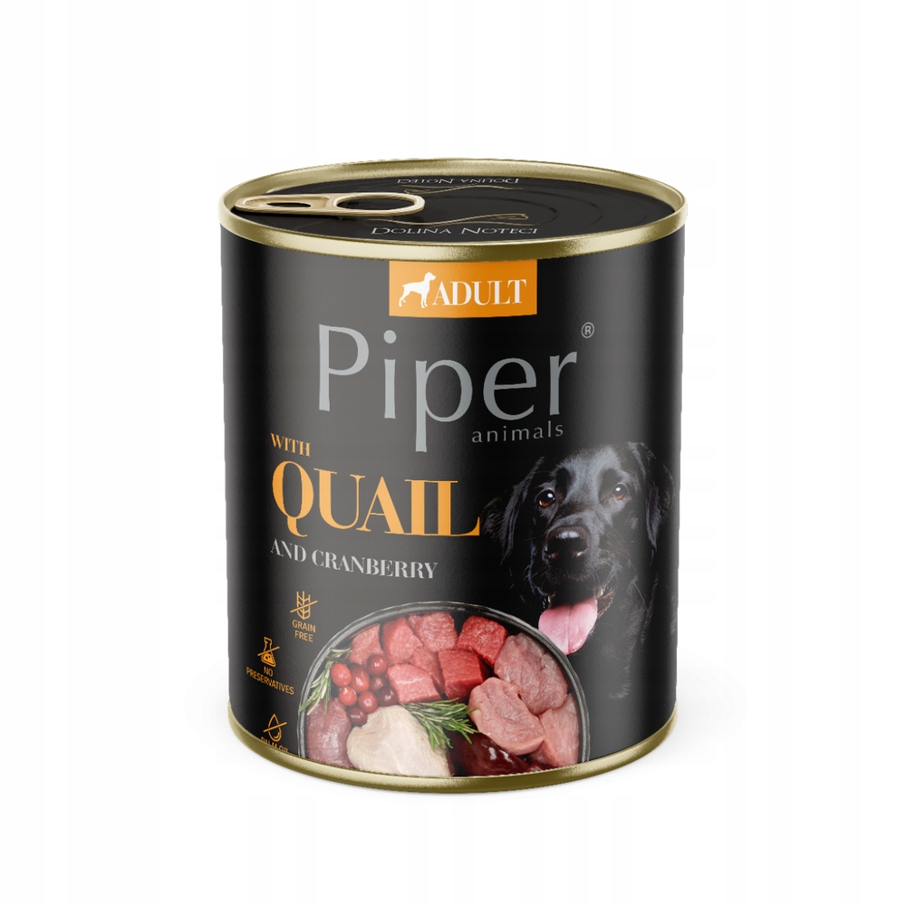 Levně Dolina Noteci Piper Animals s křepelkou mokré krmivo pro psy 24x800g