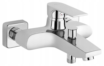 Ferro Batéria Algeo Square Nástenná Vaňa, Chróm