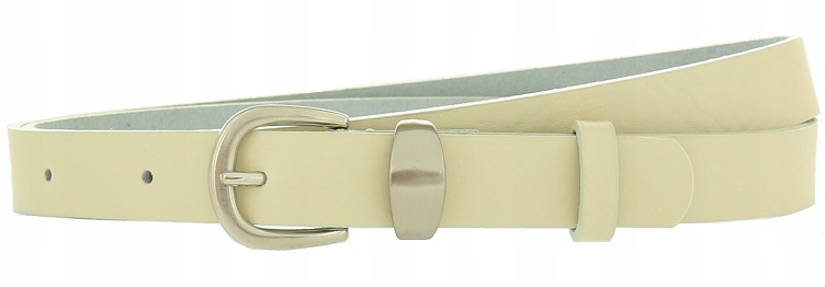 

Szeroki Damski Skórzany Pasek Ecru Skóra 1,8 CM Pl