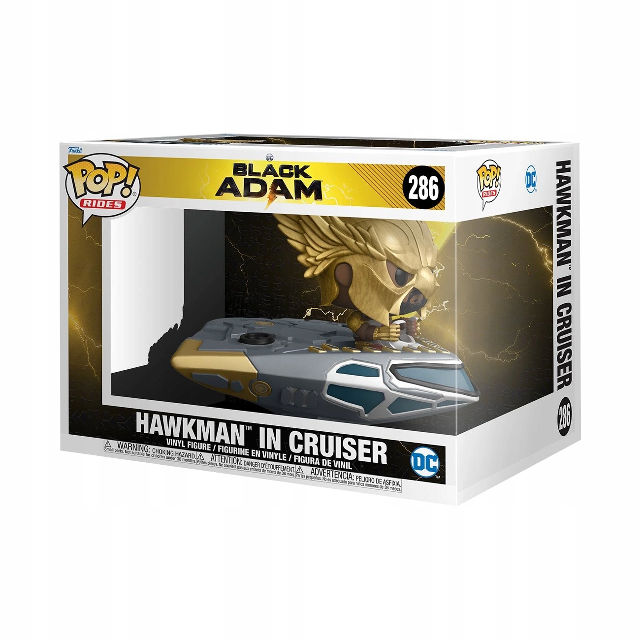 DC Comics Funko Pop Ride Supdlx: Black Adam Hawkman in Cruiser