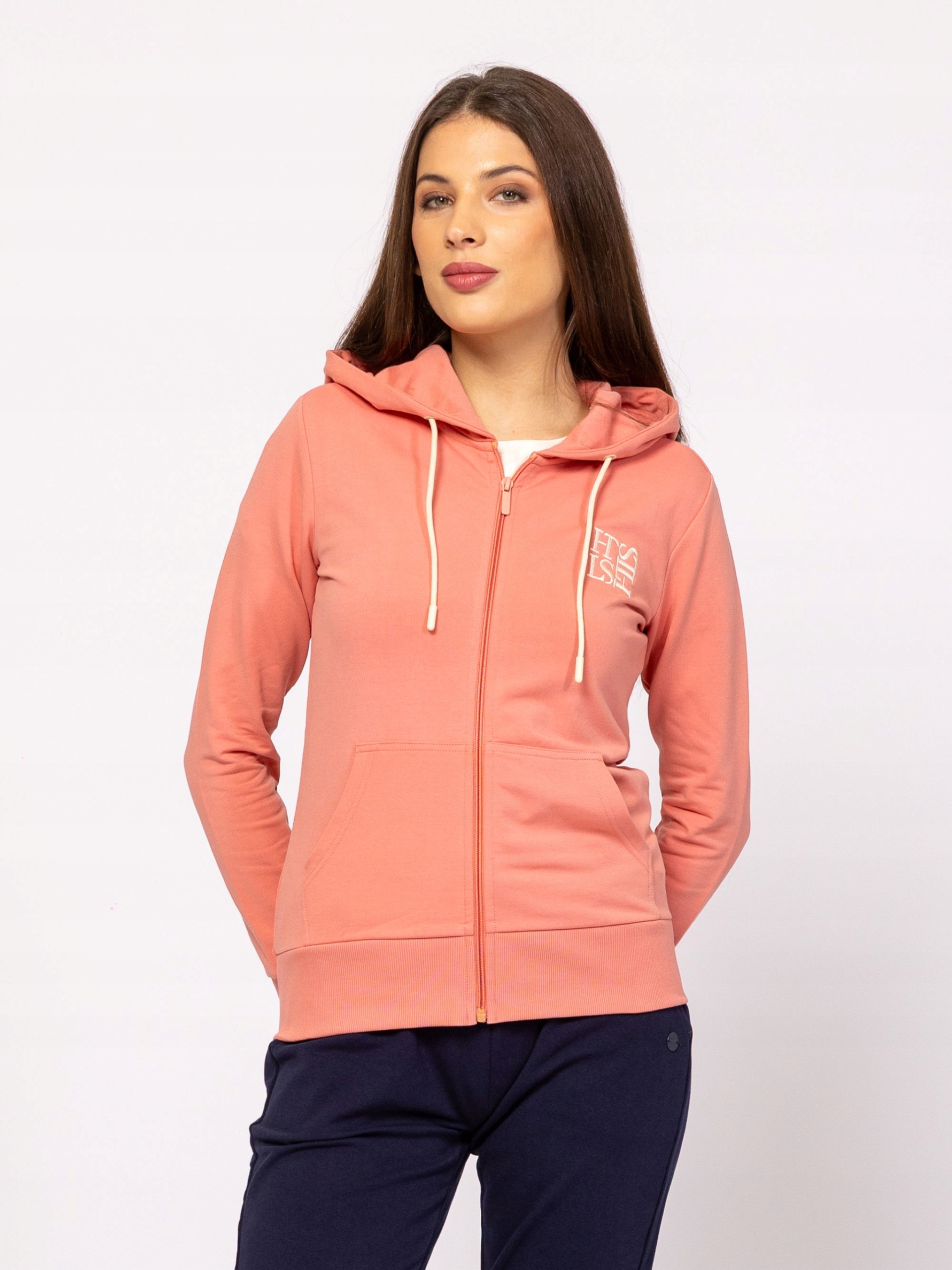 Heavy Tools Dámská Tepláková Mikina S Kapucí Rozepínací Solida Meruňková Xs