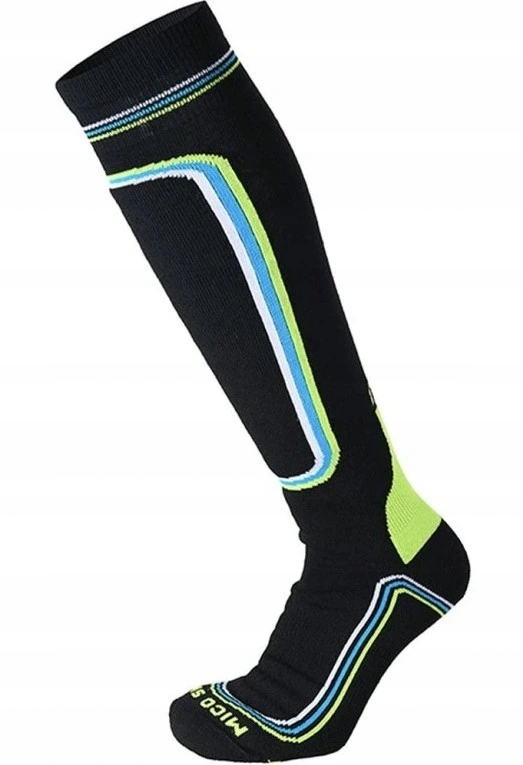 Dámské ponožky Mico Calza Ski Superthermo Nero Giallo Fluo 26453/37-