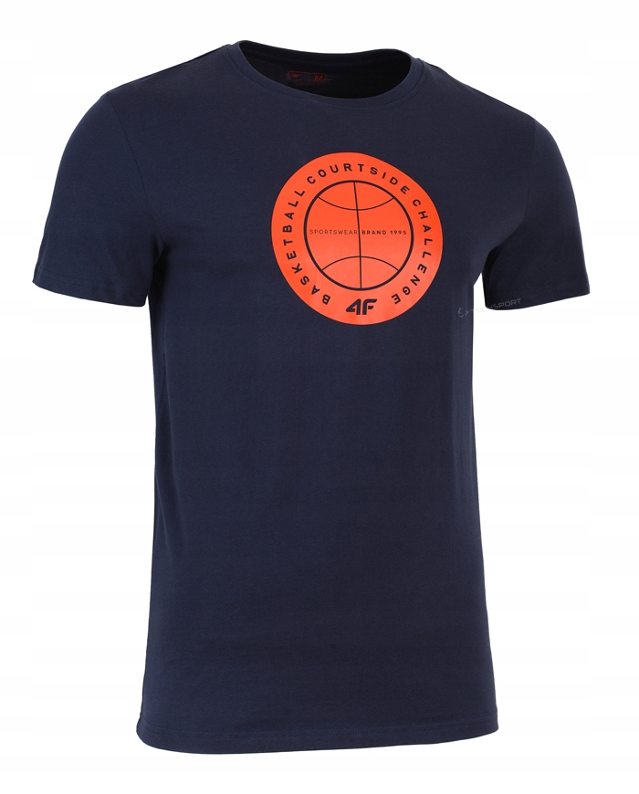 

4F Męska Koszulka T-shirt Bawełna / rozm L