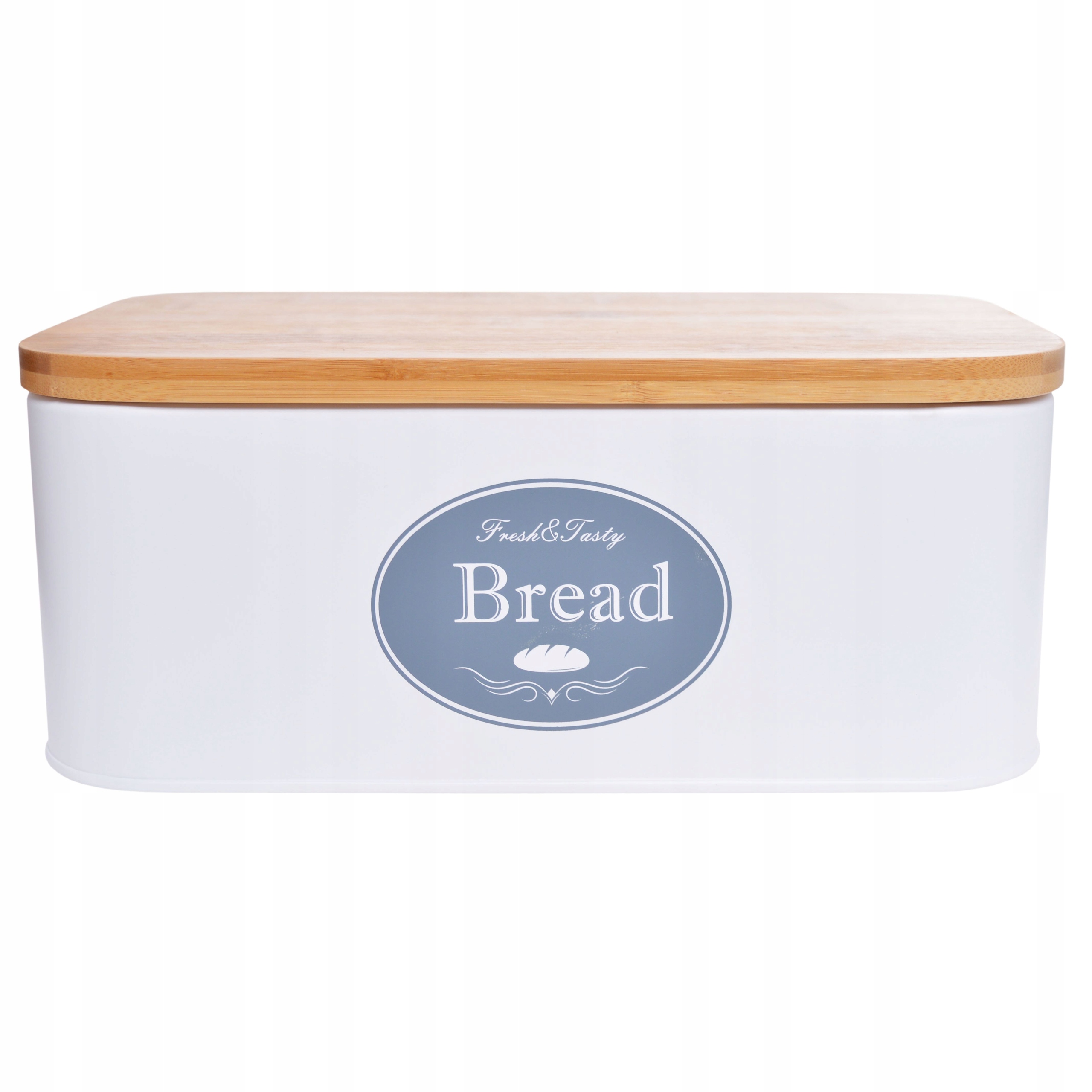 CHLEBAK METALOWY PROSTOKĄTNY MAŁY BIAŁY