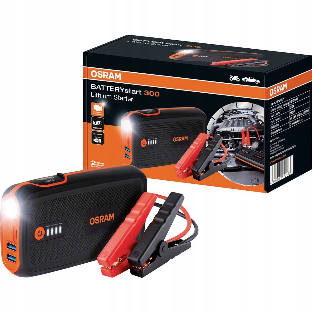 OSRAM BATTERYstart 300 Rozrusznik Akumulatorowy 1500A 12V Powerbank — miniatura 16