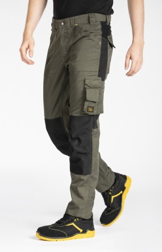 spodnie robocze męskie bojówki wysoki stan stretch Mobilon Rica khaki r. 46