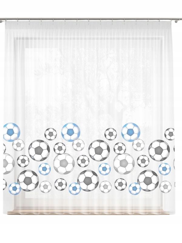 Záclona Voál Krátký chlapec pro děti Míč s páskou na žabky 490x130