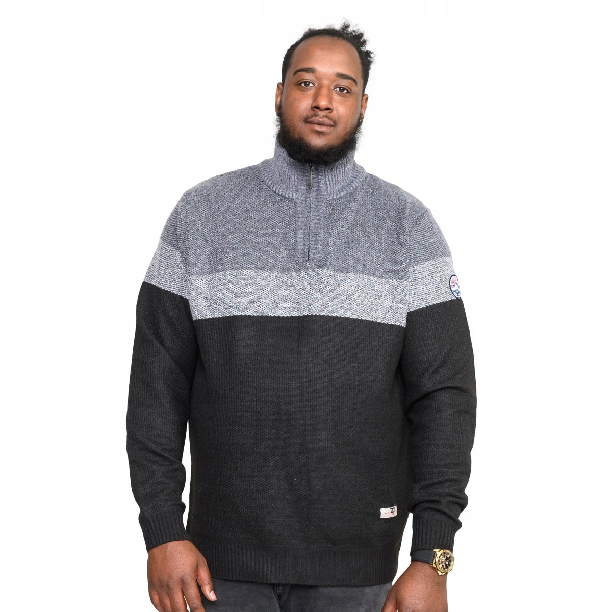 

Sweter męski duży stójka zamek Duke Lewisham 5XL