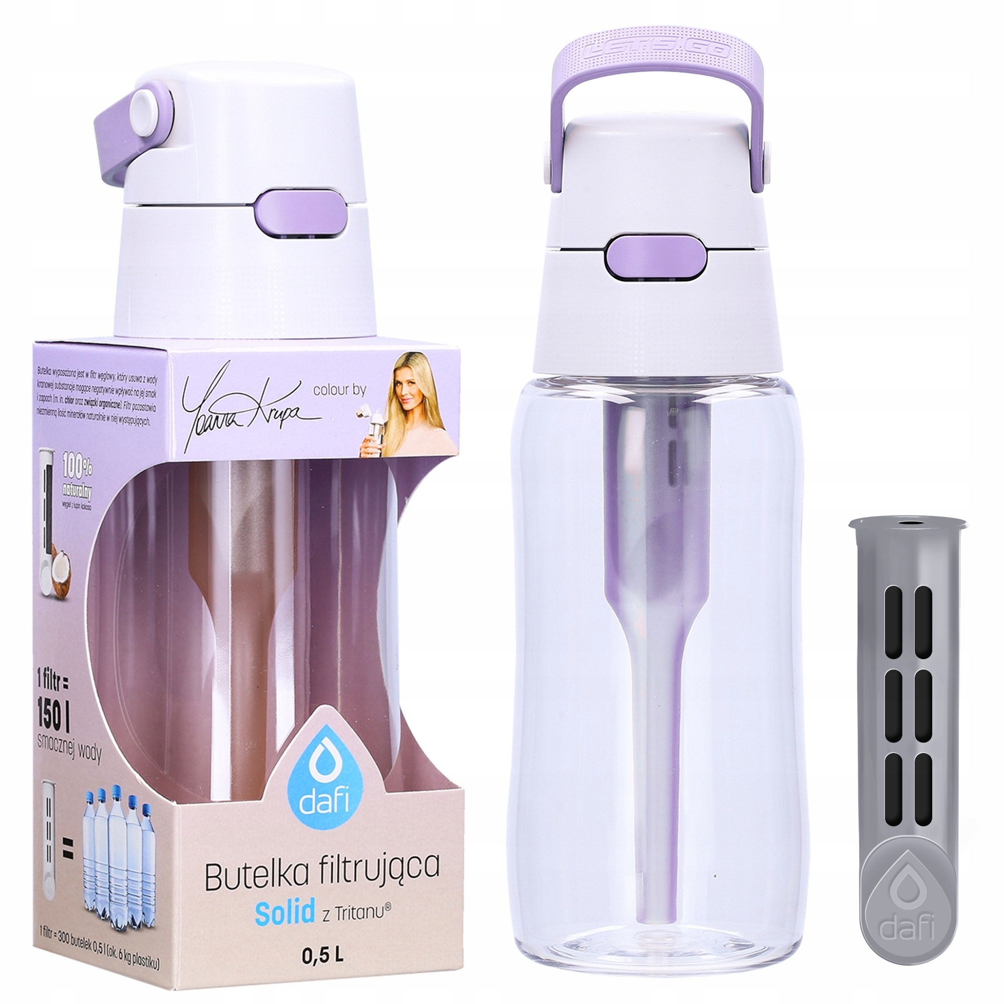 

Butelka Dafi Solid 0,5l by Joanna Krupa 2 filtry