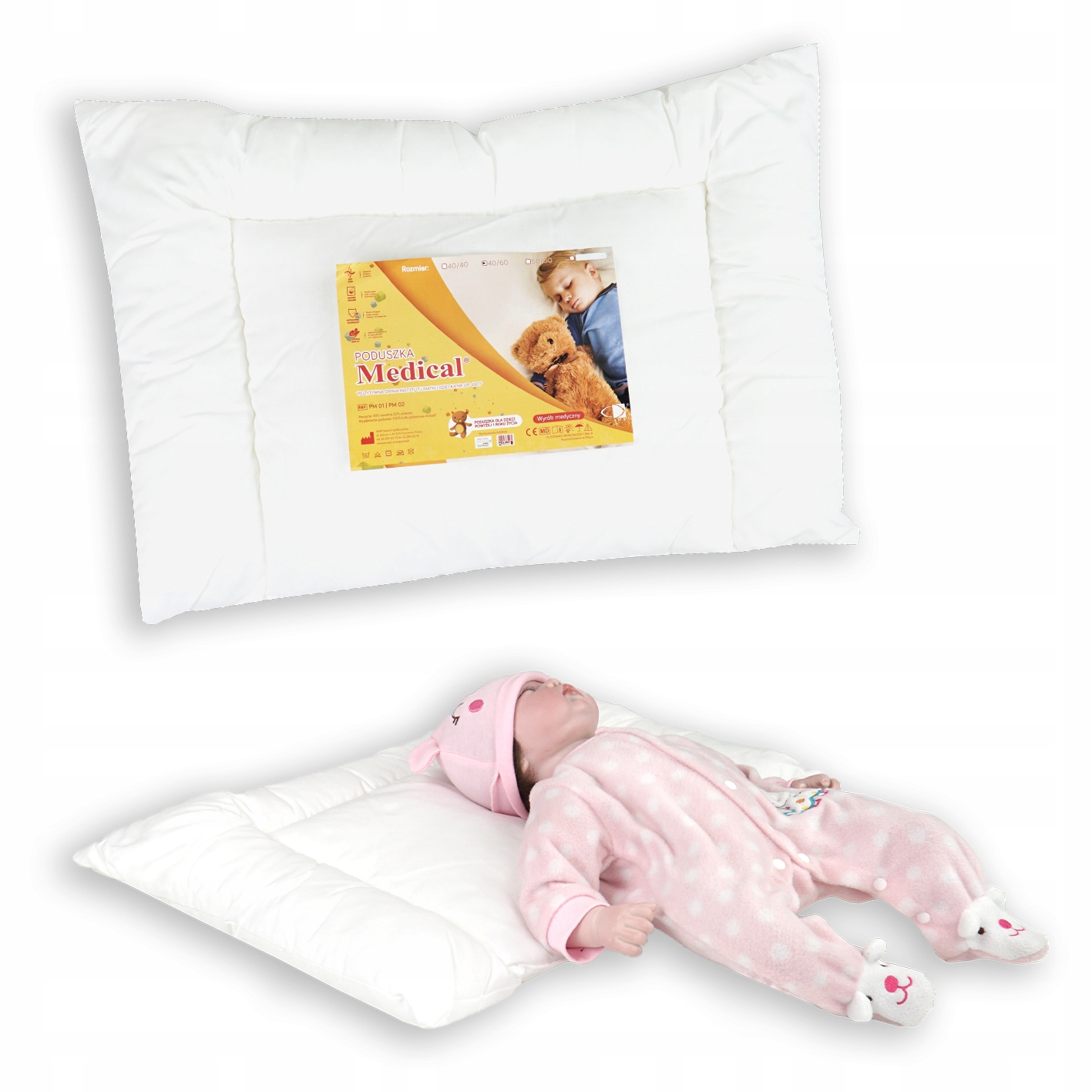

Polska Poduszka Medical 40x60 Dla Dziecka Amw 95*C