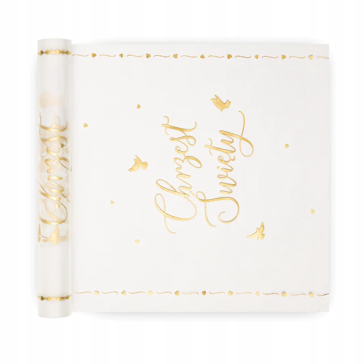 Bieżnik na chrzest złoty 5m