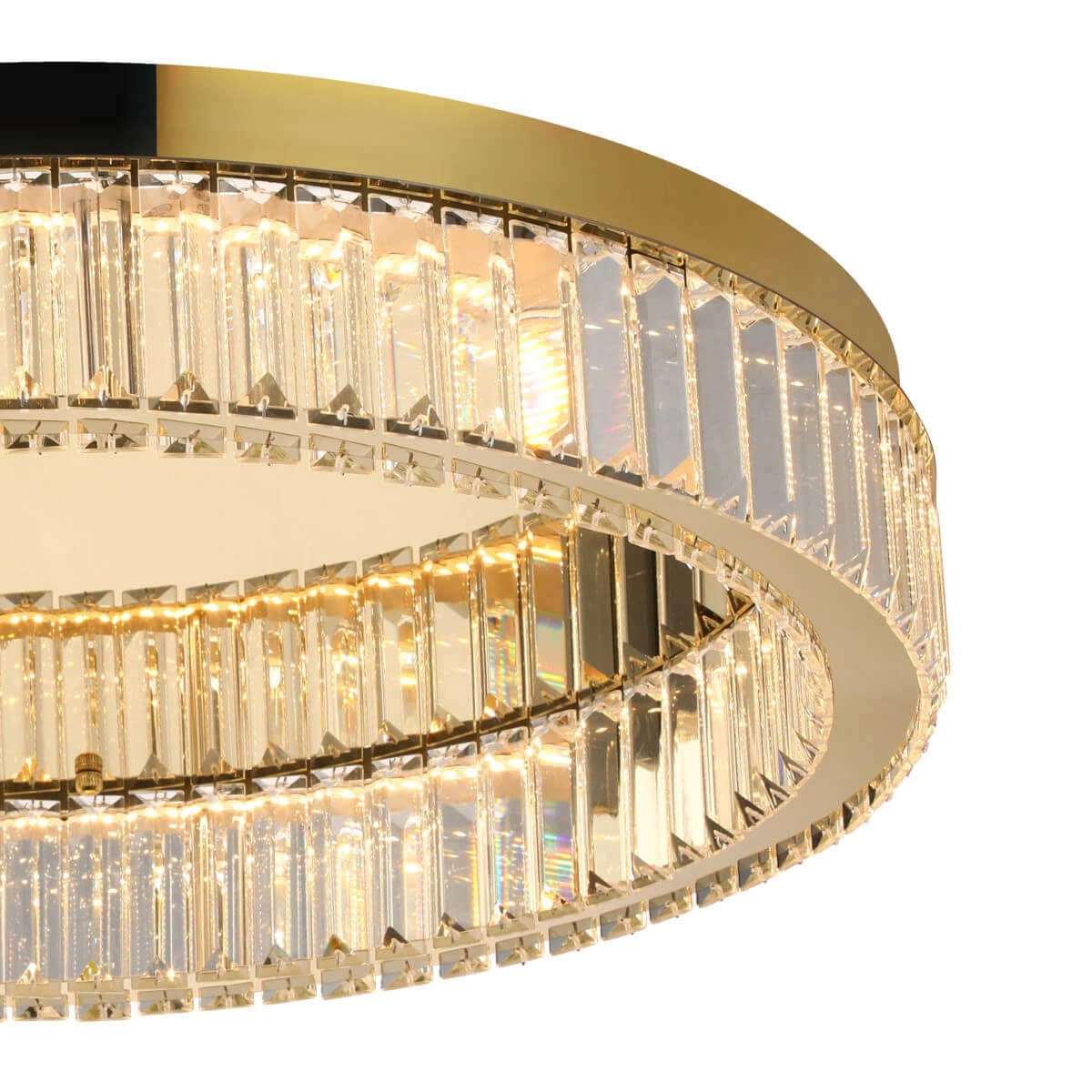 Veľký stropné svietidlo okrúhly krištáľový Spark Top 60 Led palácový šatník