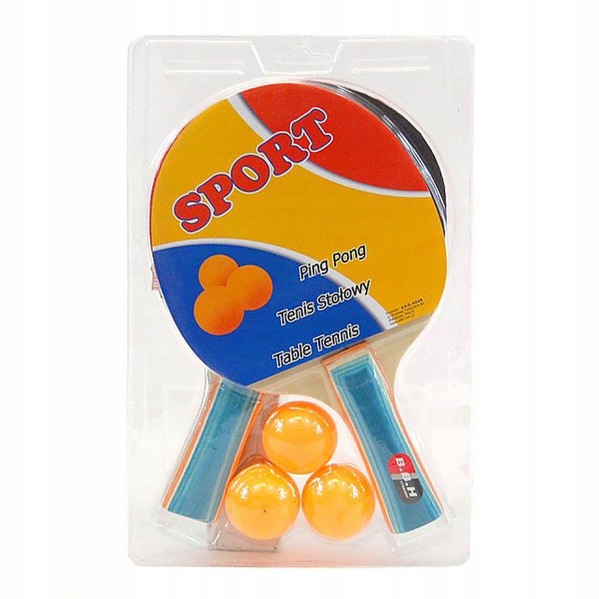 216877 ZESTAW PALETEK RAKIETKA DO PING PONGA + PIŁECZKI ADAR