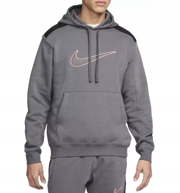 Sportovní Mikina Pánská šedá Nike FN0247-068 vel. M