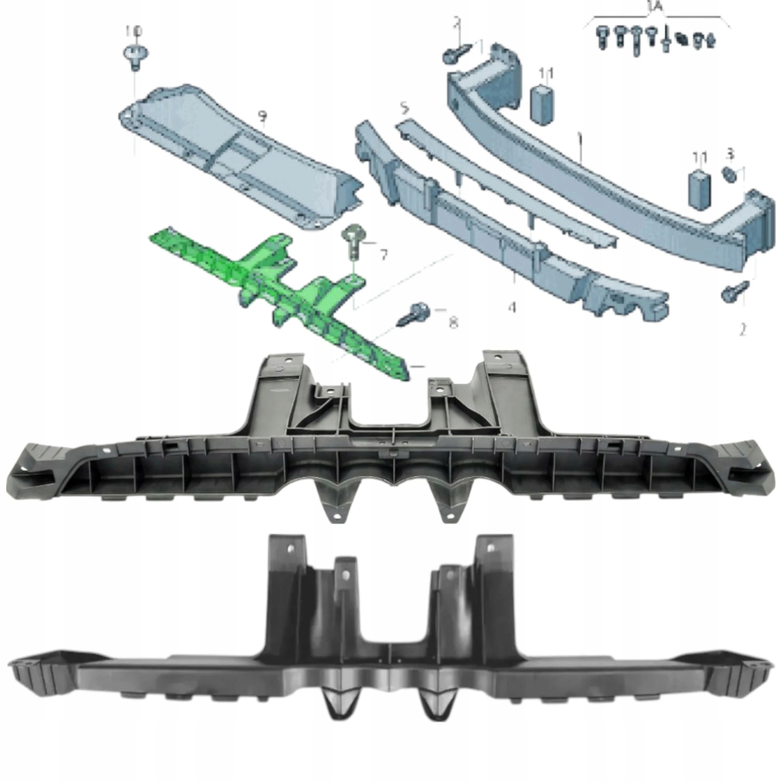 Podstavec Pro Upevnění Grilovací Atrapy 8U0853692A Audi Q3 8U 2011-2015