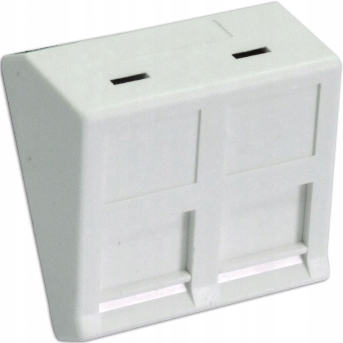 

Adapter dwumodułowy kątowy 45x45mm dla 2xRJ45 lub